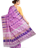 Pradip Fabrics Ethnic Women's Tant Jamdani Purple Color Saree