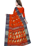 Pradip Fabrics Ethnic Women's Tant Cotton Red Color Saree