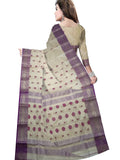 Pradip Fabrics Women's Tant Tussar Silk Brown color Saree