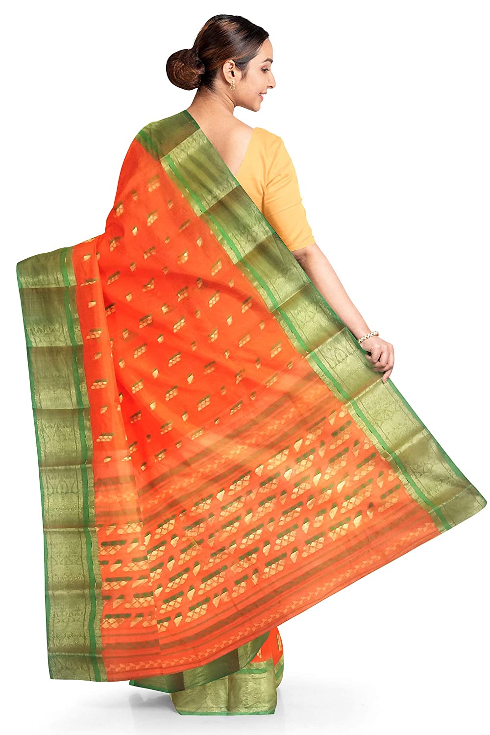 Pradip Fabrics Woven Tant Cotton Blend Saree