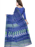 Pradip Fabrics Ethnic Women's Tant jamdani Navy Blue Color Saree
