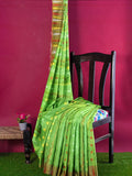 Pradip Fabrics Ethnic Women's Tant Jamdani Green Color Saree