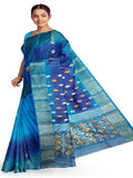 Pradip Fabrics Woven Tant Silk Blend Saree