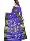 Pradip Fabrics Ethnic Women's Tant Cotton Blue Color Saree