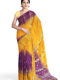Pradip Fabrics Yellow and Purple Color Tant Silk Blend Saree