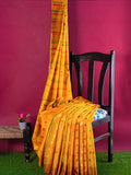 Pradip Fabrics Ethnic Women's Tant Jamdani Yellow Color Saree