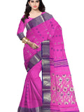Pradip Fabrics Ethnic Women's Tant Cotton Pink color Saree