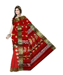 Pradip Fabrics Ethnic Women's Tant Cotton Maroon Color Saree