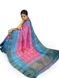 Pradip Fabrics Woven Tant Silk Blend Saree