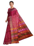 Pradip Fabrics Ethnic Women's Tant Jamdani Maroon Color Saree