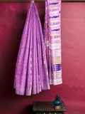 Pradip Fabrics Ethnic Women's Tant Jamdani Purple Color Saree