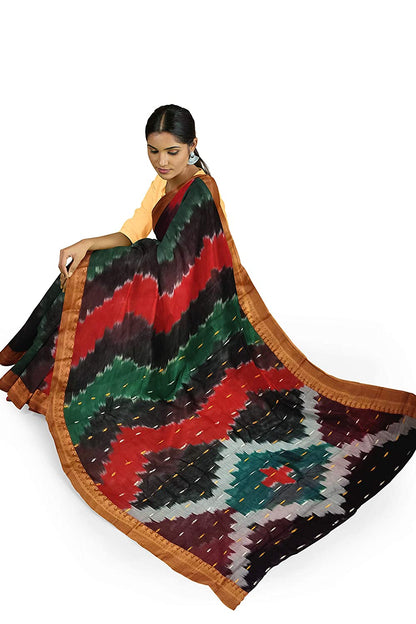 Pradip Fabrics Ethnic Women's and Girl's Multicolor Baluchri saree