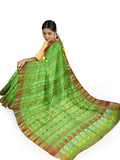 Pradip Fabrics Ethnic Women's Tant Jamdani Green Color Saree
