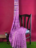 Pradip Fabrics Ethnic Women's Tant Jamdani Purple Color Saree