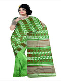 Pradip Fabrics Ethnic Women's Tant jamdani Light Green Color Saree