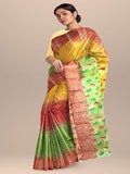 Pradip Fabrics Woven Tant Silk Blend Saree