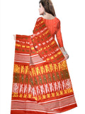Pradip Fabrics Ethnic Women's Light Orange Color Jamdani Saree