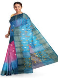 Pradip Fabrics Woven Tant Silk Blend Saree