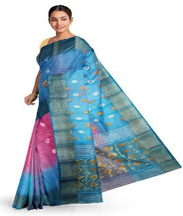 Pradip Fabrics Woven Tant Silk Blend Saree