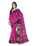 Pradip Fabrics Ethnic Women's Tant Cotton Pink Color Saree