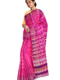 Pradip Fabrics Ethnic Women's Tant Jamdani Pink Color Saree