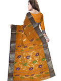 Pradip Fabrics Ethnic Women's Tant Cotton Yellow color Saree