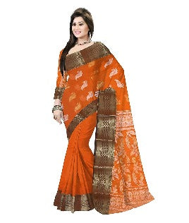 Pradip Fabrics Woven Tant Silk Blend Saree