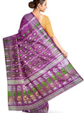 Pradip Fabrics Ethnic Women's Tant Jamdani Purple Color Saree