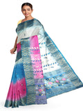 Pradip Fabrics Woven Tant Silk Blend Saree