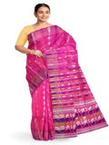 Pradip Fabrics Ethnic Women's Tant Jamdani Pink Color Saree