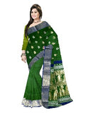 Pradip Fabrics Woven Tant Silk Green color Blend Saree