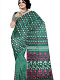 Pradip Fabrics Ethnic Women's jamdani Sea Green Color Saree