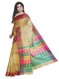 Pradip Fabrics Ethnic Women's Tant Jamdani Beige Color Saree