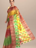 Pradip Fabrics Woven Tant Silk Blend Saree
