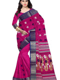 Pradip Fabrics Ethnic Women's Tant Cotton Pink Color Saree