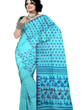 Pradip Fabrics Ethnic Women's Tant jamdani Sky Color Saree