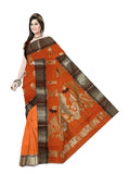 Pradip Fabrics Ethnic Women's Tant Cotton Silk Maroon color Saree