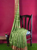 Pradip Fabrics Green color Tant cotton Silk Blend Saree