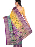 Pradip Fabrics Woven Tant Silk Blend Saree