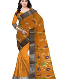 Pradip Fabrics Ethnic Women's Tant Cotton Yellow color Saree