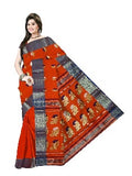 Pradip Fabrics Ethnic Women's Tant Cotton Red Color Saree