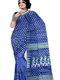 Pradip Fabrics Ethnic Women's Tant jamdani Navy Blue Color Saree