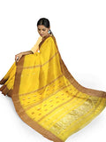 Pradip Fabrics Yellow Color Tant Silk Blend Saree