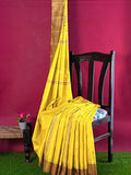 Pradip Fabrics Yellow Color Tant Silk Blend Saree
