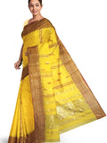 Pradip Fabrics Yellow Color Tant Silk Blend Saree