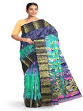 Dark Blue and Aqua Color Saree