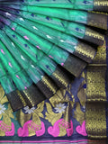 Floral Pallu and Zari Par