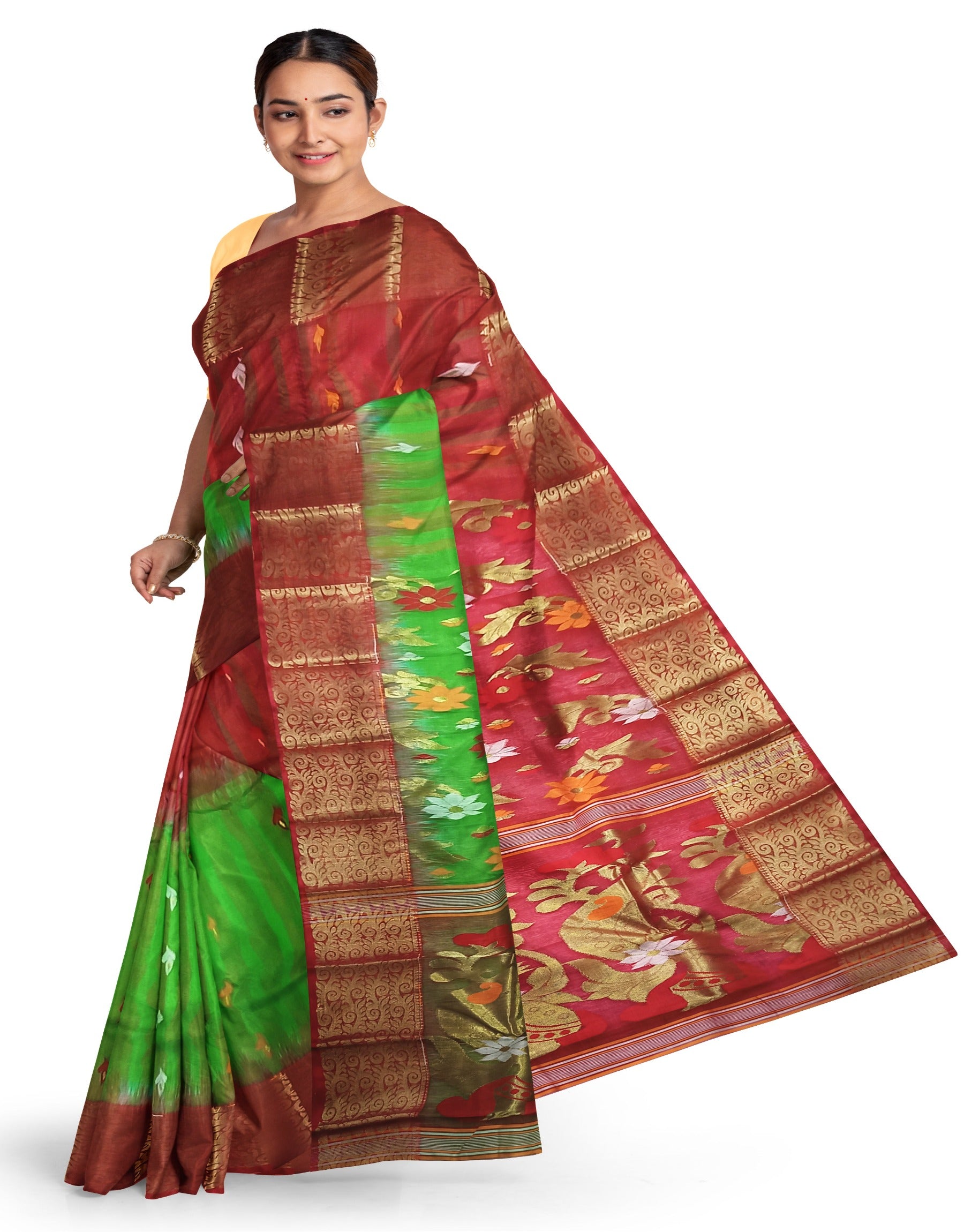 Bengal Handloom Tant Silk 2d Saree