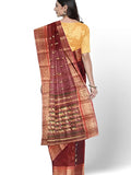 Pradip Fabrics Woven Tant Cotton Blend Saree