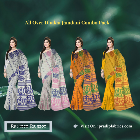 Pradip Fabrics Jamdani Combo Pack